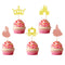 Pack of 40 Pre-Assembled Princess Cupcake Toppers - Crown Castle Girl Cupcake Toppers for Princess Theme Party