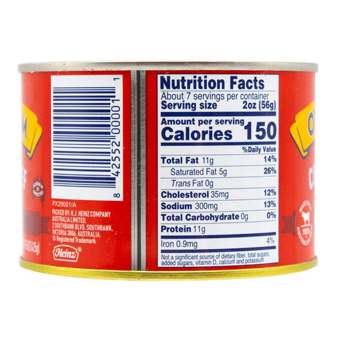 Ox & Palm 15 oz (Pack 1) Australian Corned Beef Original Chunky Style