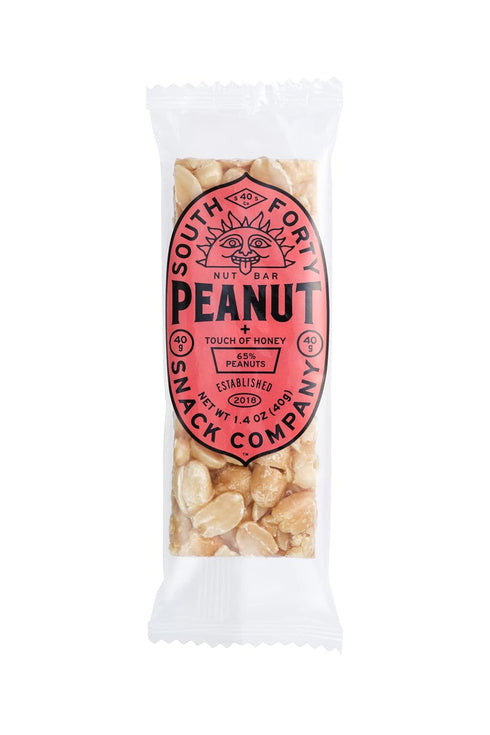 40 40g (Pack 12) South Snacks Crunchy Nut Bars, Peanut Bar