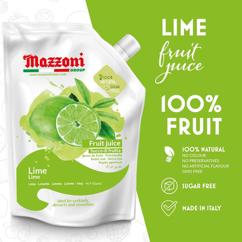 100% Mazzoni - Strawberry Puree & Lime Juice - Natural