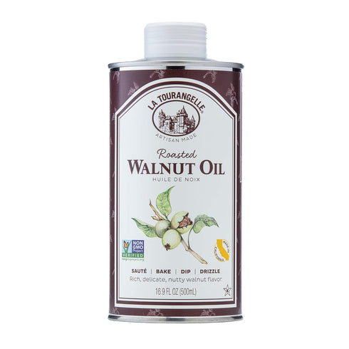La Tourangelle Roasted Walnut Oil, Plant-Based Omega-3 Fatty Acid, Cooking, Baking, & Beauty, 16.9 Fl Oz