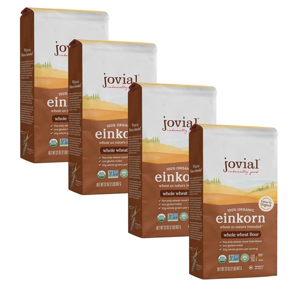Jovial Organic Einkorn Whole Wheat Flour - Bread Baking Flour for Sourdough,