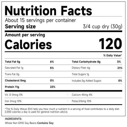 1lb(453g) Premium Soy Curls No Additives High-Protein Gluten-Free Soy Beans Strips Vegan Meat Substitute Suitable