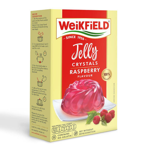 Weikfield 1956 90Gm 3.2 Oz Since Veg. Jelly Crystal Raspberry