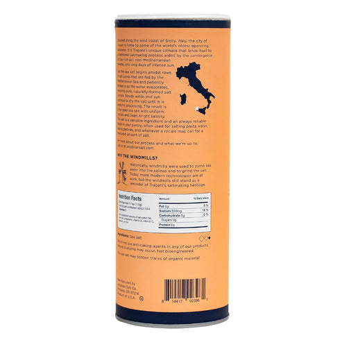 1.8 lb Jacobsen Salt Co. Pure Italian Fine Grain Sea Salt - Real Sea Salt for Cooking, Baking, or Pickling, Gourmet