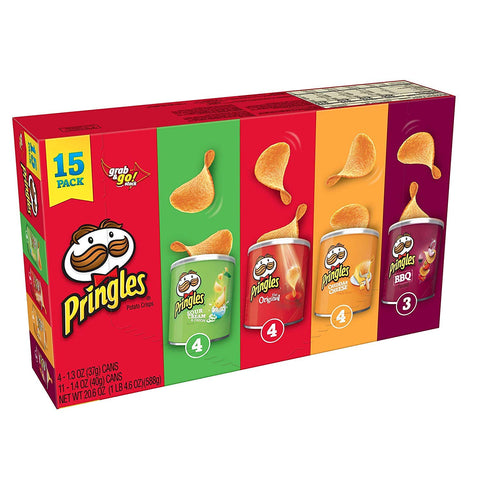 Pringles Potato Crisps Chips, Lunch Snacks, Office and Kids Snacks, Grab and
