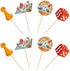 24Pcs Board game Cupcake Toppers Boy Girl Birthday Party Decorations Flying chess game party Decorations Kids Adults