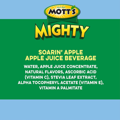 8 Oz 6 Pack Mott's Mighty Soarin' Apple Juice Drink, Fl Bottles