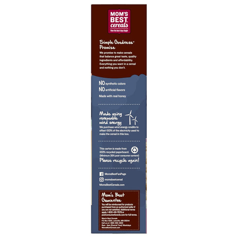 Mom's Best 13.5 OZ (Pack 7) Honey Nut Toasty O's Breakfast Cereal, Toasty Breakfast Cereal Made With Real Honey, No