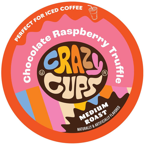 Crazy Cups Flavored Coffee, Chocolate Raspberry Truffle Coffee, Single Serve Coffee for
