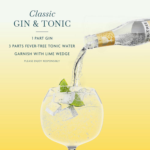 6.8 oz Pack 24 Fever-Tree Tonic Water Premium Mixer for Cocktails and Mocktails, fl Bottles, of Naturally Sourced
