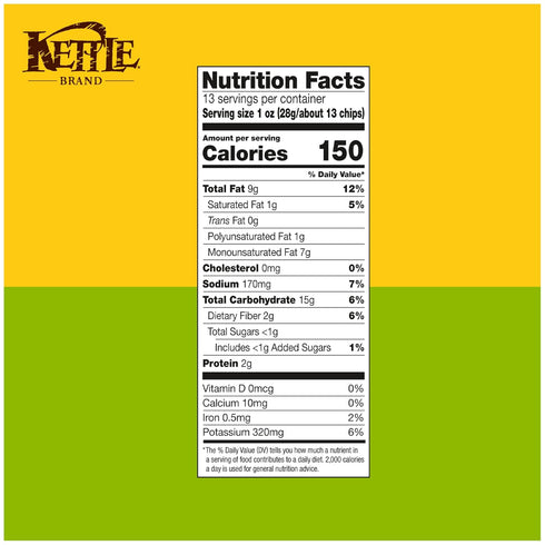 13 Oz Kettle Brand Potato Chips, Jalapeno Kettle Chips, Party Size