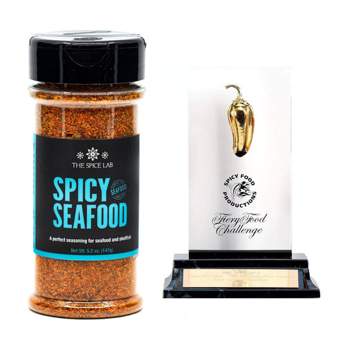2019-6.7 oz 7008 The Spice Lab Spicy Fish & Seafood Rub Seasoning - Cajun Salmon & Crawfish Boil Blend - AWARD WINNING