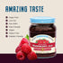 10oz Pack 6 Nature's Hollow Raspberry Jam: Sugar Free Jam and Preserves, Low Cal, Non GMO, Keto Jam, Vegan, Gluten