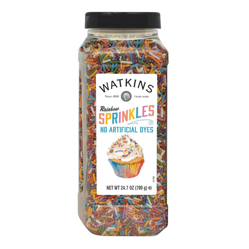 Watkins Rainbow Decorating Sprinkles, No Artificial Dyes, Perfect for Ice Cream and