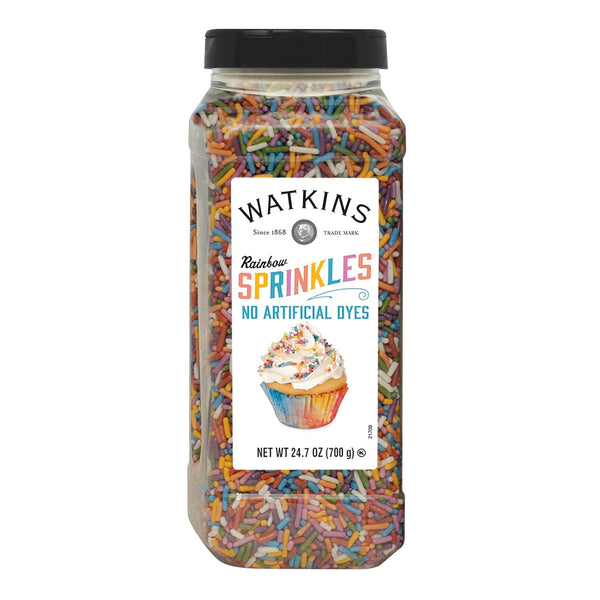 Watkins Rainbow Decorating Sprinkles, No Artificial Dyes, Perfect for Ice Cream and