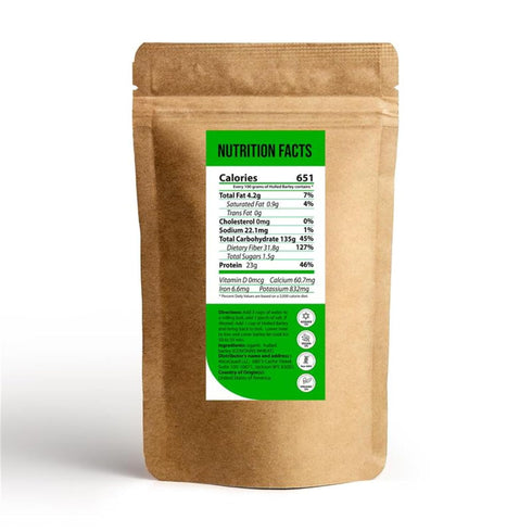 (2 lb) High-Fiber Organic Hulled Barley Whole Grain Ancient Grain, Healthy Rice & Quinoa Substitute for Meal Prep
