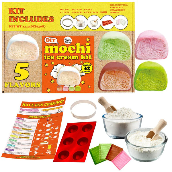 Mochi Ice Cream Kit DIY food kit Mochi maker (Makes 5 flavors: