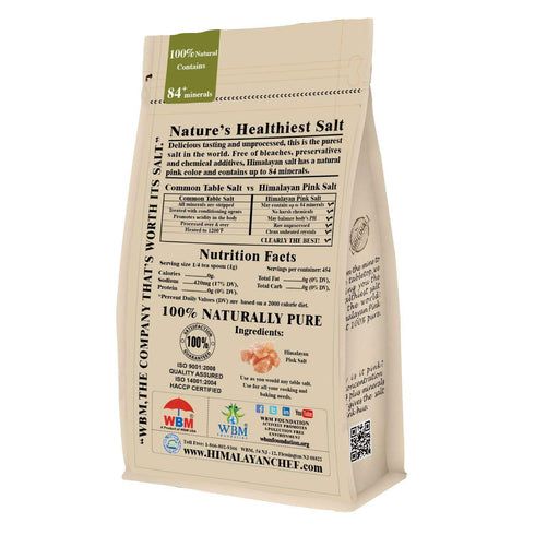 2 LBS, Himalayan Chef Fine Himalayan Pink Salt Bag, Incredible Taste