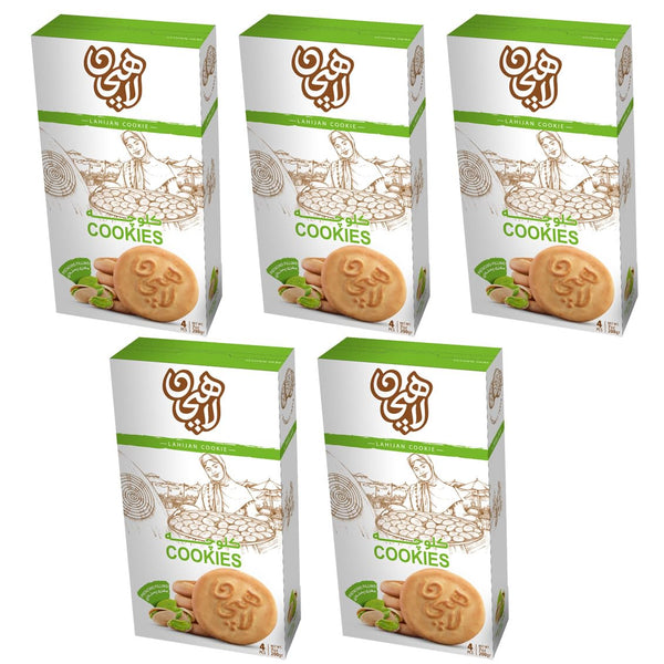 honey bird sweets pistachio filiing koloocheh- pack of 5 boxes pistachio filling koloocheh