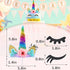 Unicorn Cake Topper, Handmade Rainbow Horn Happy Birthday Party Decoration Supplies, Reusable Cake Toppers with
