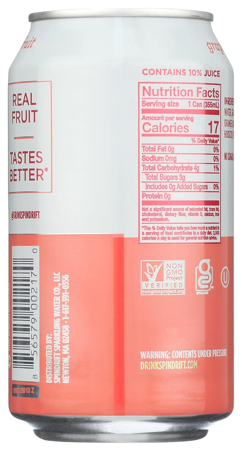 12 Oz Spindrift Sparkling Water, Grapefruit, Fl