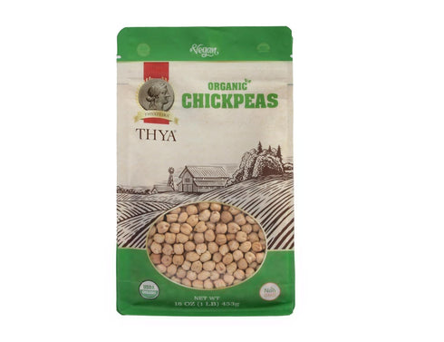 3 LB (3 1 LB Packs) THYA Organic Chickpeas | Organic Garbanzo Beans, x