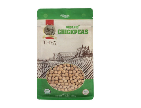 9 LB (9 1 LB Packs) THYA Organic Chickpeas | Organic Garbanzo Beans, x