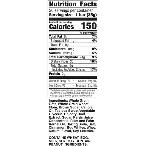 20 24.8 oz Nature Valley Soft Baked Oatmeal Squares, Cinnamon Brown Sugar, Bars