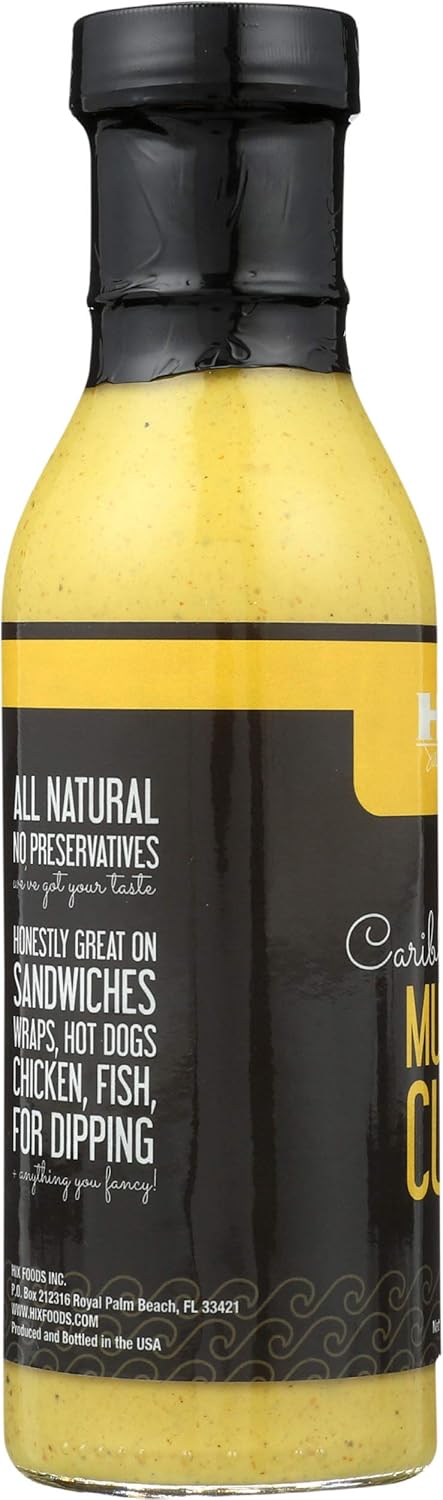 Hix Foods 15 OZ Mustard Curry Sauce