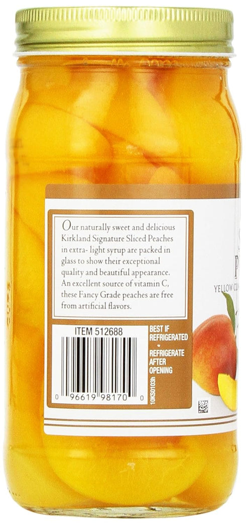 Kirkland 24 (Pack 4) Sliced Peaches, Ounce