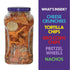 60 Oz Utz Party Mix Tasty Snack Mix of Corn Nacho Tortilla, Pretzel, BBQ Corn Chip and Cheese Curl, Perfect for Vending