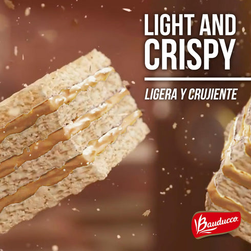 3 5.0 oz (Pack 1) Bauducco Peanut Butter Wafers - Crispy Wafer Cookies With Delicious, Indulgent Decadent Layers