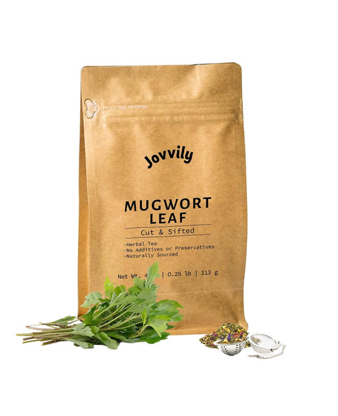 Jovvily Mugwort Leaf Cut and Sifted, 4 oz, Herbal Tea