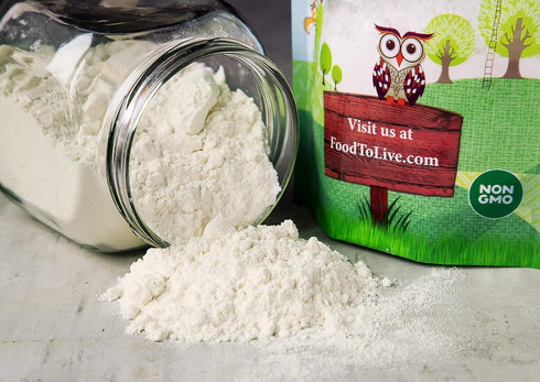 1 100% Food to Live Organic Cassava Flour, Pound Non-GMO, Raw Yuca Root Powder, Pure, Kosher, Vegan Superfood, Paleo