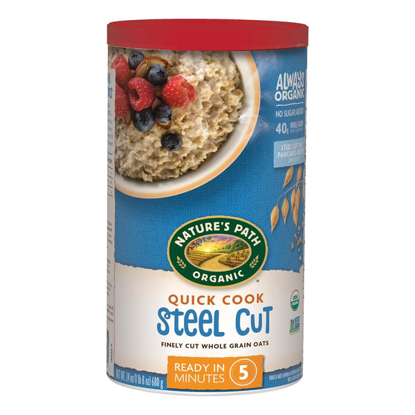 Nature's Path Organic Quick Cook Steel Cut Oatmeal, 24 oz (Pack of