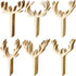 30 Pieces Antler Cupcake Toppers, Wooden Reindeer Cake Topper for Christmas, Rustic Birthday Party Favors