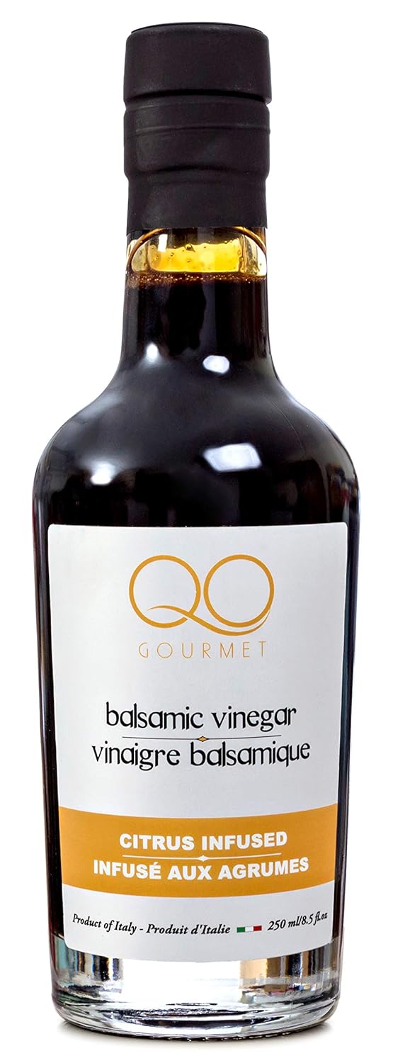 QO Gourmet Thick Flavored Aged Dense Balsamic Vinegar | High Density CITRUS