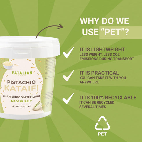 2.2 lb/1000 EATALIAN by AMZ BETTER Pistachio Cream with Kataifi, g, Delicious Spreadable with a Sweet and Unique Taste