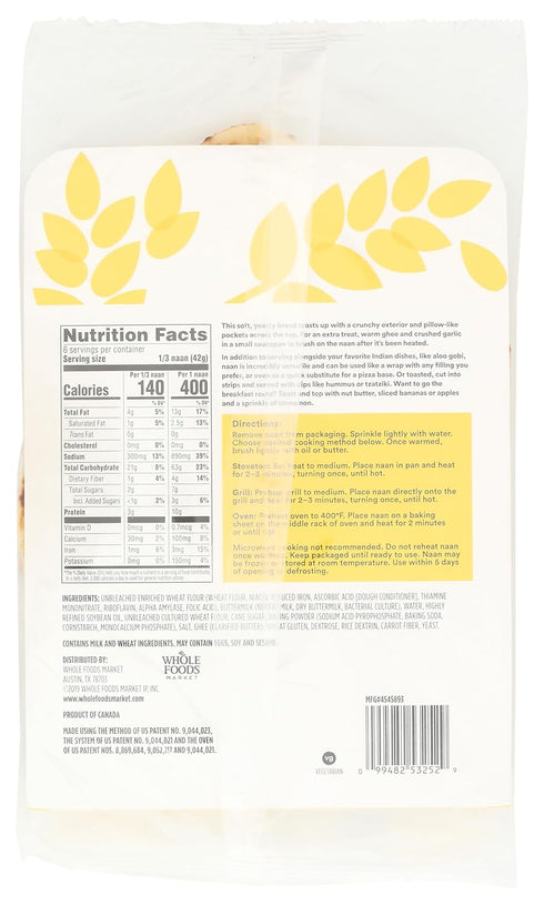 365 by Whole Foods Market 8.8 OZ Original Tandoori Naan
