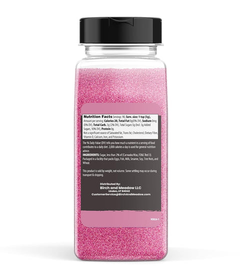 1 lb Birch & Meadow Pink Sanding Sugar