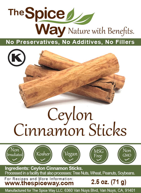 The Spice Way True Ceylon Cinnamon Sticks, 2.5 oz