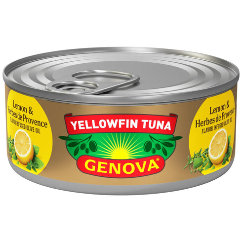 4 Pack, 5 oz. (Pack 4) Genova Wild Caught Premium Yellowfin Tuna, Flavor Variety Can
