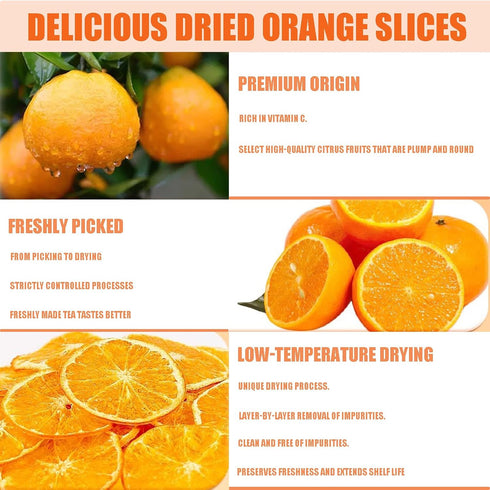 (3.0 WAKIKI Dried Orange Slices,Dehydrated Orange Slices,Fruit Tea,NO Addtives,Dried Oranges Sugar Free