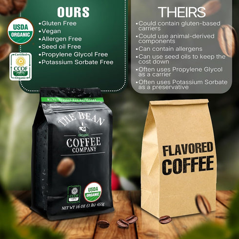 16-Ounce (Pack 2),Caf The Bean Organic Coffee Company Vanilla Bean, Medium Roast, Ground Coffee, Bags of molido tostado