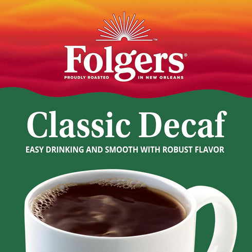 Packets, 6 Count Folgers Classic Decaf Instant Coffee Crystals