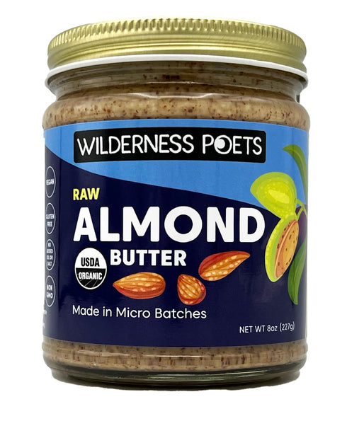 Wilderness Poets, Almond Butter - Organic Raw Nut Butter (8 Ounce) -
