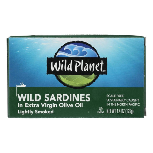 Wild Planet Wild Sardines in Extra Virgin Olive Oil (12x4.375oz) (Value Bulk