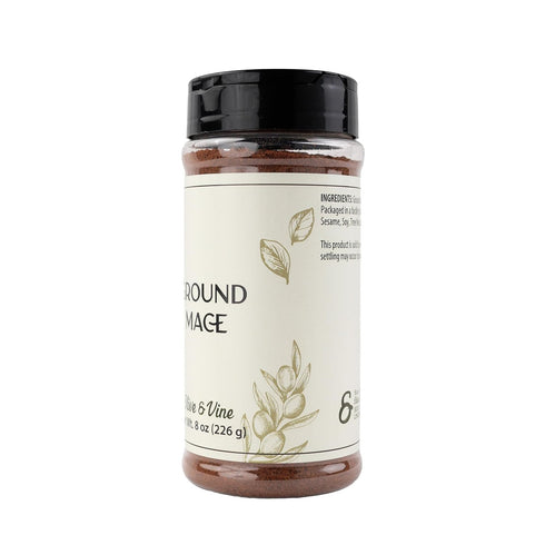 (8 Olive & Vine Ground Mace, Warm Spice, For Baking & Sauces, Rich Tradition, Authentic Taste, For Global Recipes