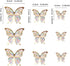 Ercadio 30 Pack 3D Butterfly Cake Toppers - Gold, Waterproof Mix Sizes, Cupcake Picks for Baby Shower, Party